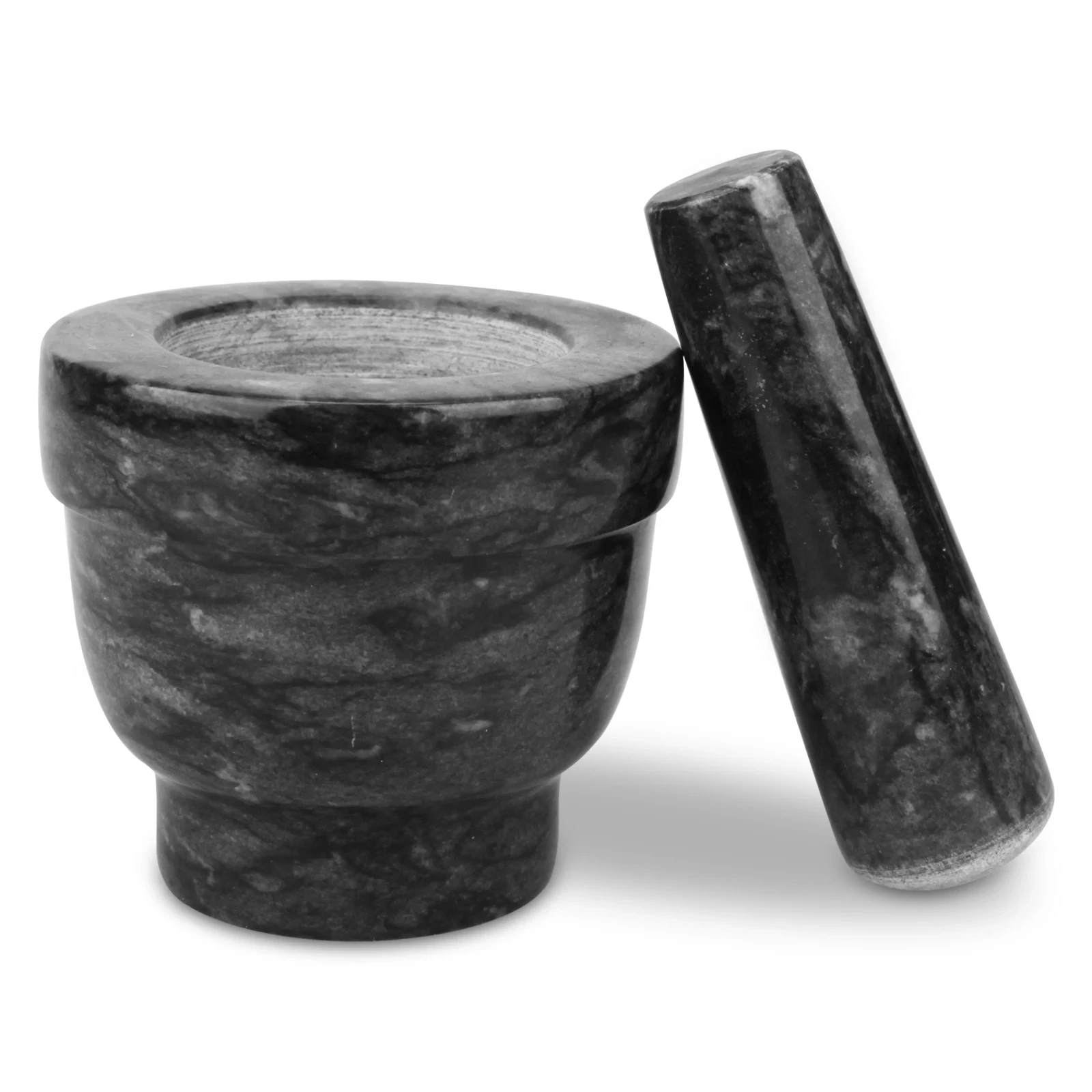 черный серый мрамор Ступка и пестик D8x7.5см х