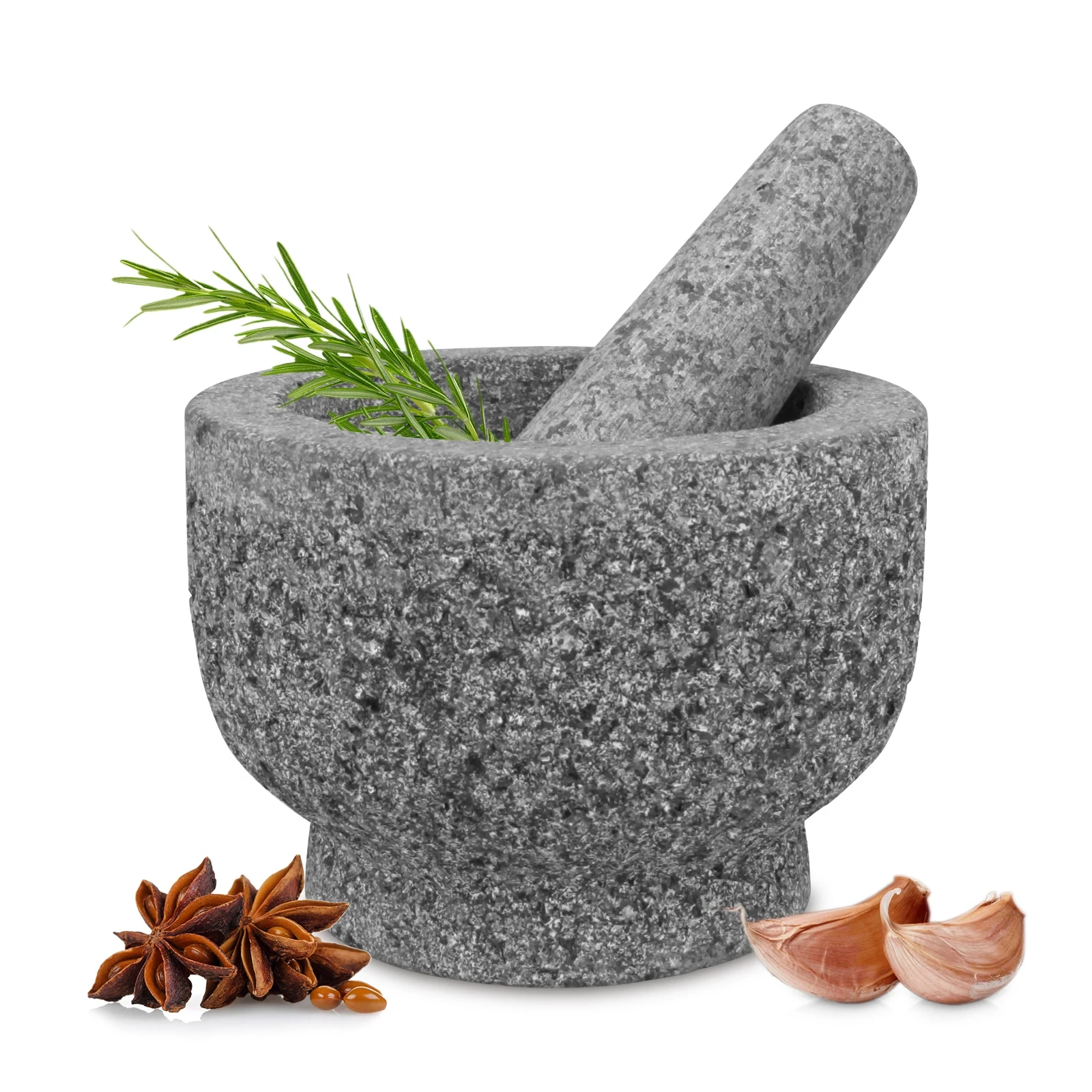 гранитная ступка с пестиком д15*10см х